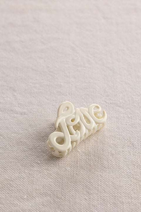 Hårklype - Love Claw 5cm Ivory