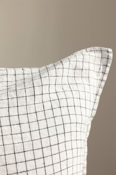 Putetrekk - 50x50cm White/Black Checks