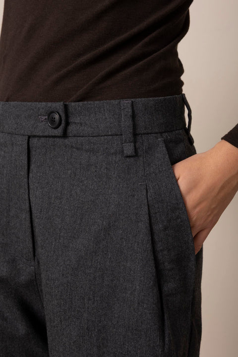 Bukse - Balder Pant Fine Wool Dark Grey