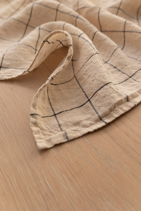 Kjøkkenhåndkle - XL Checks Sand