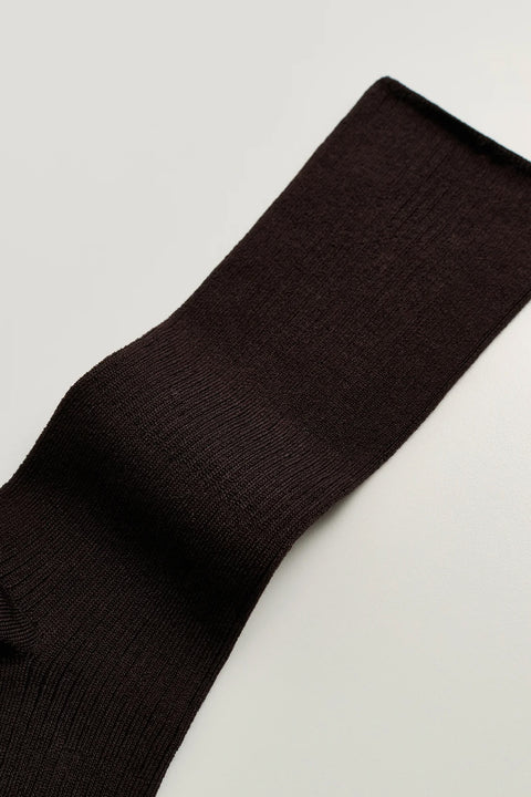 Sokker - Cotton Rib Socks Chocolate