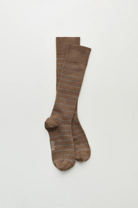 Sokker - Cotton Long Socks Mix Chestnut