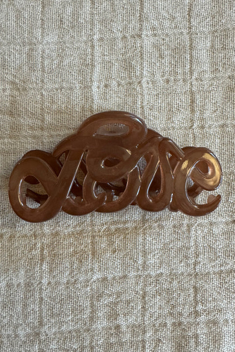 Hårklype - Love Claw 8cm Caramel