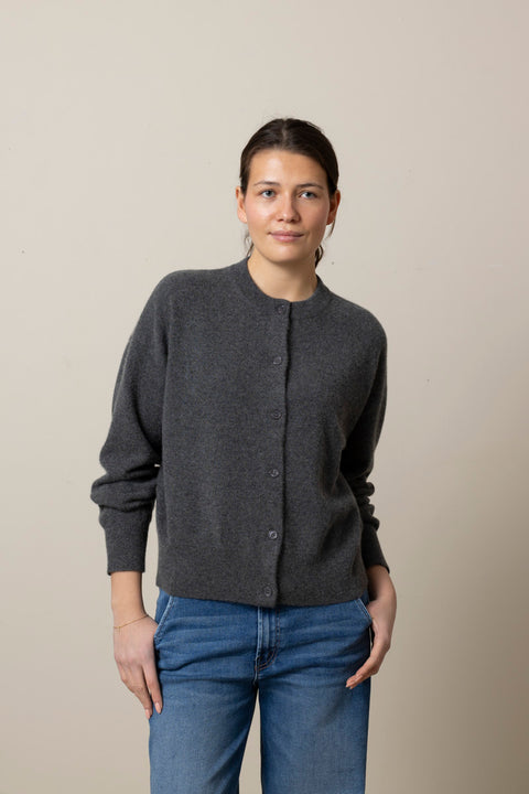 Cardigan - Crewneck Stone