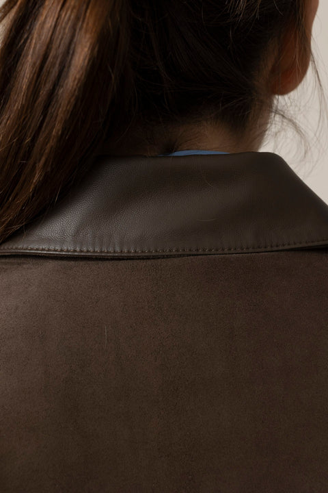 Jakke - Suede Shrunken Bomber Willow