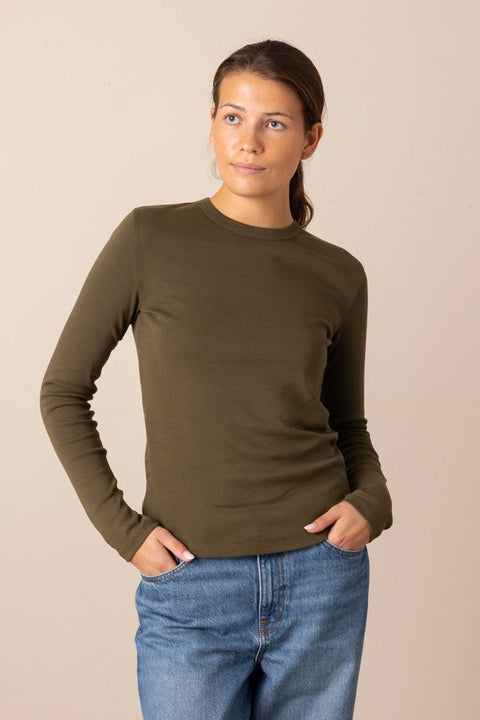 Genser - Essential L/S Crew Herba