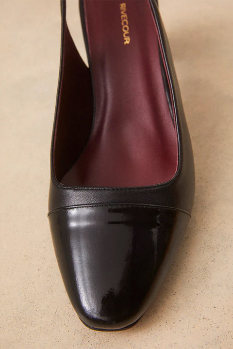 Sko - Slingbacks NO529 Cuir Nappa Noir