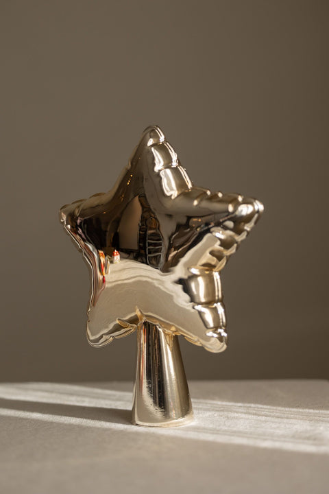 Toppstjerne - Balloon Star Tree Topper Gold