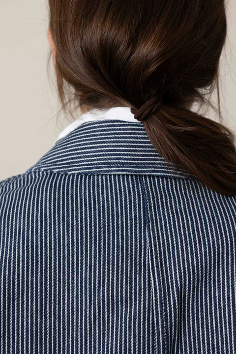 Jakke - Hickory Stripe Ecru/Indigo