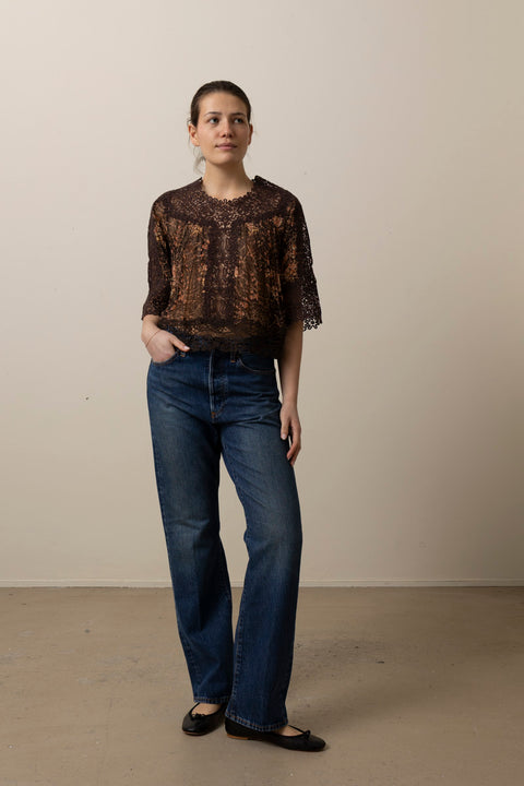 Topp - Luisa Print Brown