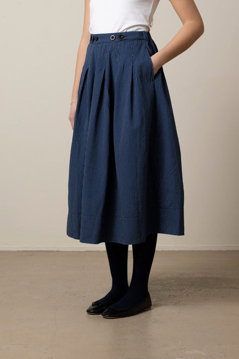 Skjørt - Railroad Stripe Pleated Skirt