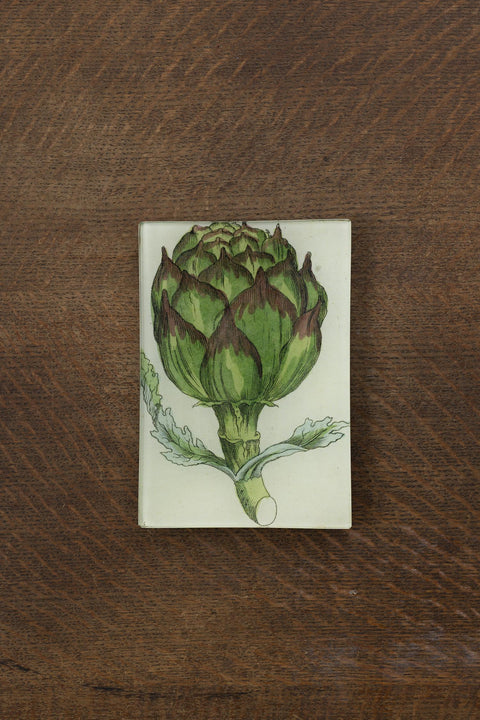 Glassfat - Decoupage Artichoke