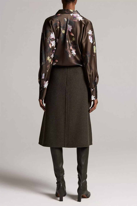 Skjørt - Wool Splittable Skirt Dark Moss
