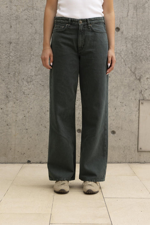 Jeans - Logan Wide Green Stone