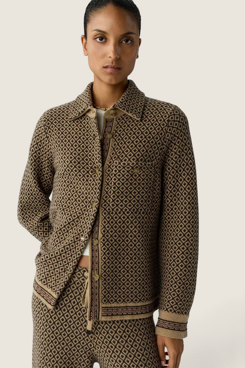 Skjorte - Dylan Marquise Shirt Burnt Cocoa Combo