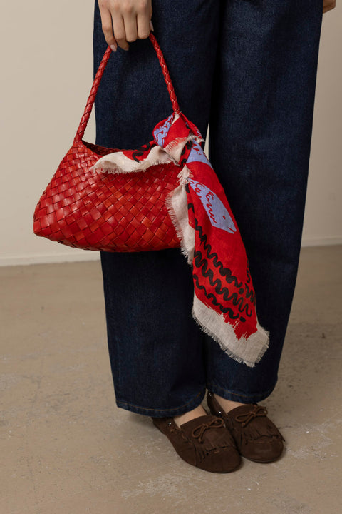 Genser - Jacquard Knitted Top Red Multi