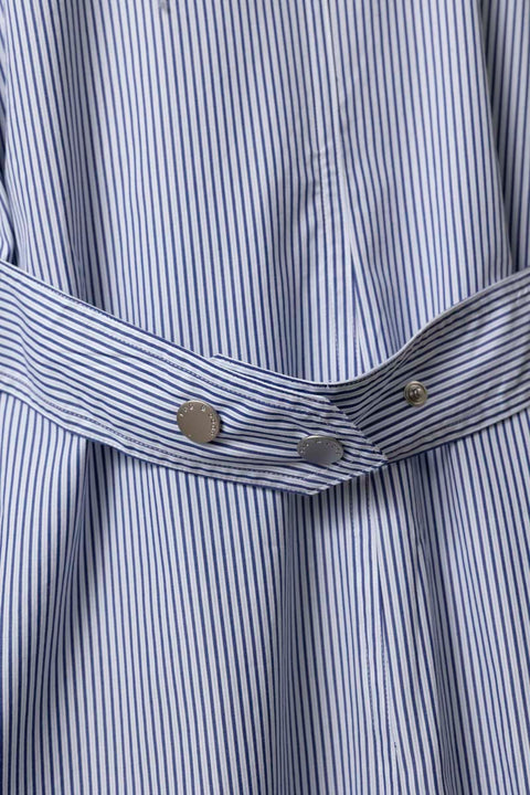 Jakke - Gayle Stripe Poplin Trench Blue Stripe