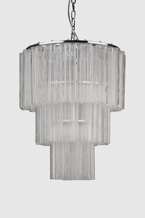 Taklampe - Fontaine Chandelier 3-layer Krom/Klar