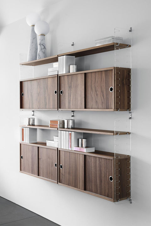 Skap - Skyvedører 78x20x37 Valnøtt