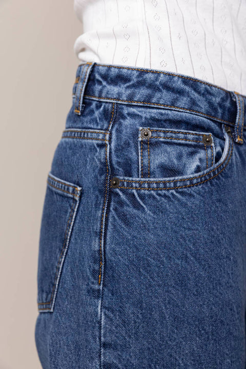 Jeans - Maddy Straight Jeans Mid Blue