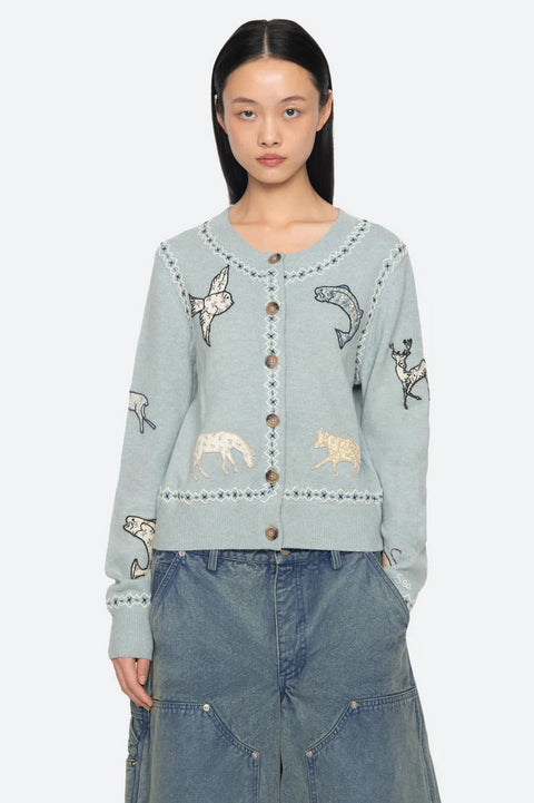 Cardigan - Windslow Craft L/SLV Cardigan Blue
