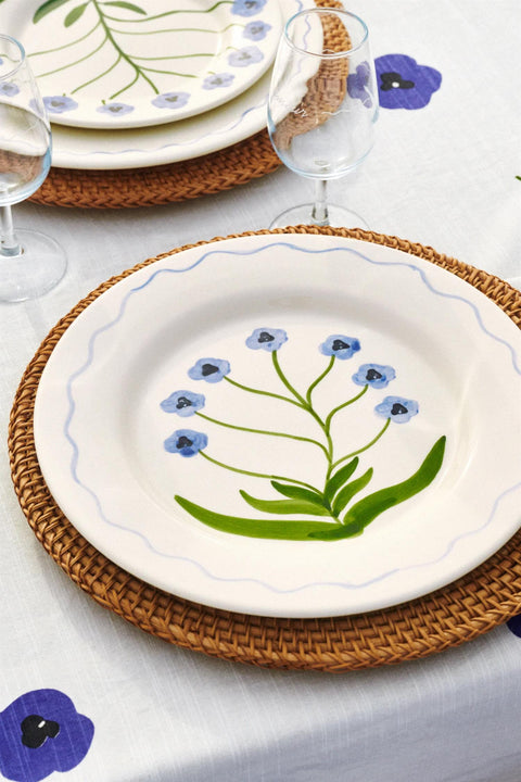 Tallerken - Pansy 28cm Blue