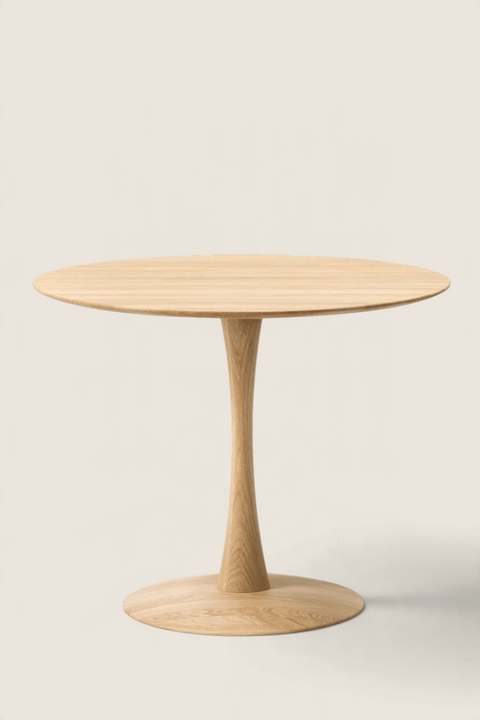 Spisebord - Trisse 5109 Dia90cm Såpet Eik