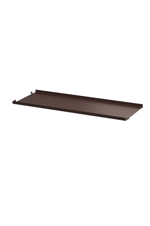 Hylleplate - Metall Lav kant 78x30 Mørkebrun
