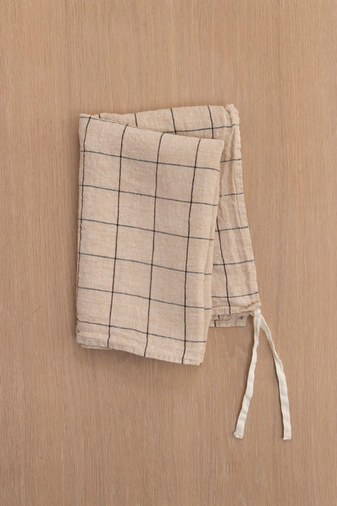 Kjøkkenhåndkle - XL Checks Sand