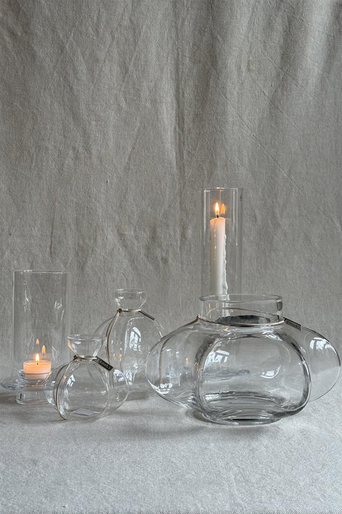 Lysestake - Lyslykt H27,5cm Glass Klar