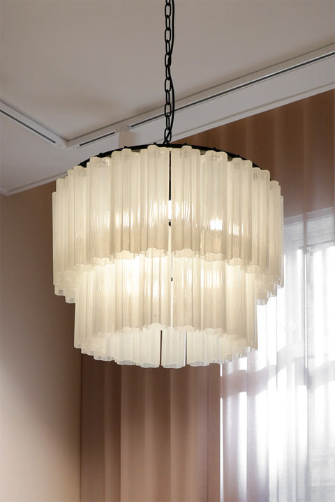 Taklampe - Fontaine Chandelier 2-layer Sort/Hvit