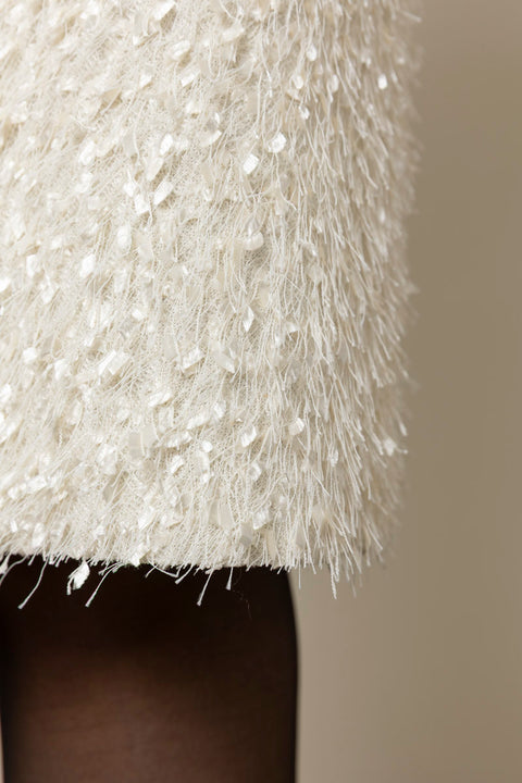 Skjørt - Feathery Fringe Above Knee Skirt