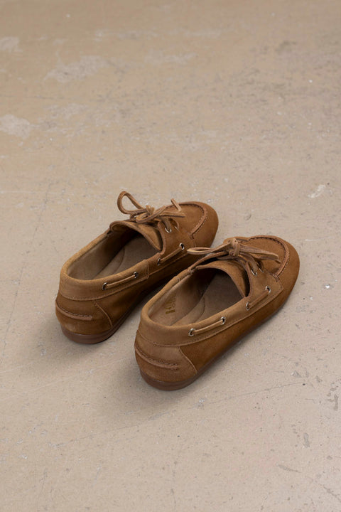 Sko - Boat Loafer Brushed Suede Camel