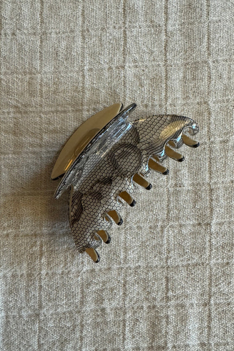 Hårklype - Claw Large Lace Beige