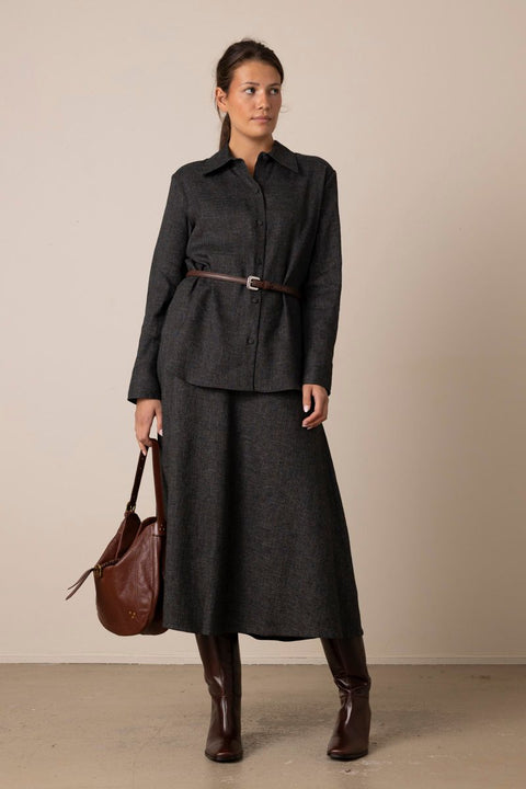 Skjørt - Jaspé Full Skirt Grey