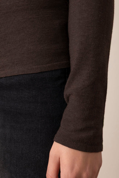 Genser - Gentle Longsleeve Dark Brown