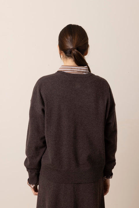 Genser - V-Neck Oversized Cocoa