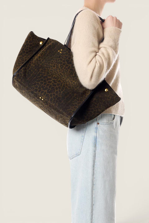 Veske - Leon Imprime Leopard Kaki