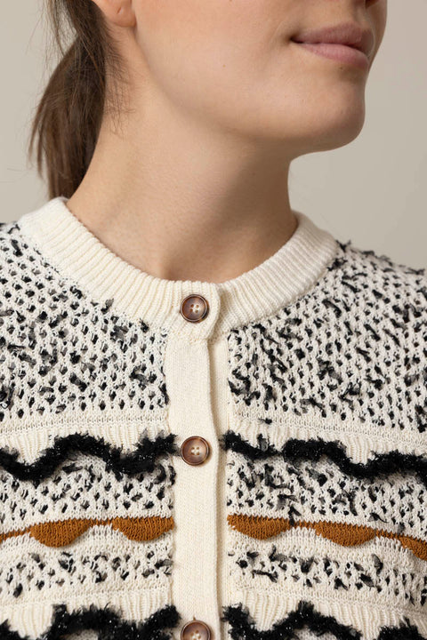 Cardigan - Cecilia LS Cardigan Scallop
