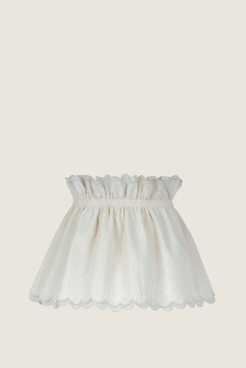 Lampeskjerm - Scallop Cotton Scrunchie Dia35cm Cream