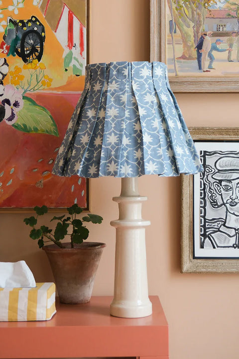 Lampeskjerm - Palm Grove Dia35cm French Blue