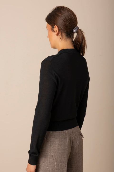 Cardigan - Merino Romance Pure Black