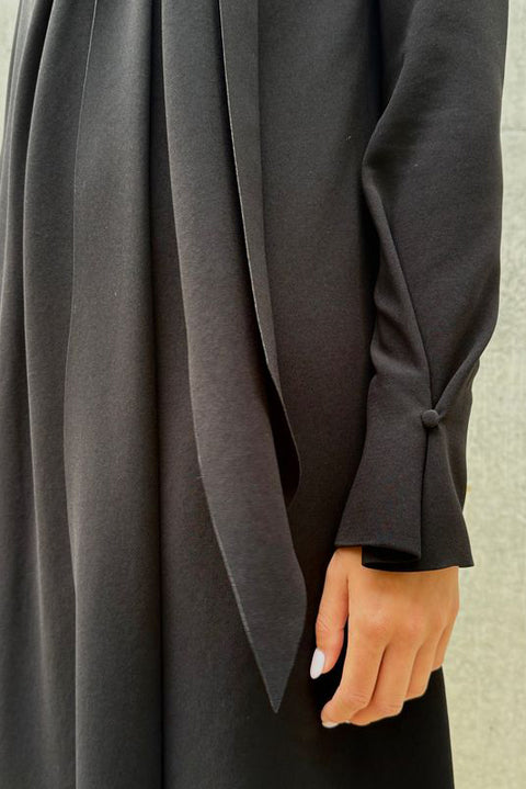 Kjole - Statement Drape Dress Black