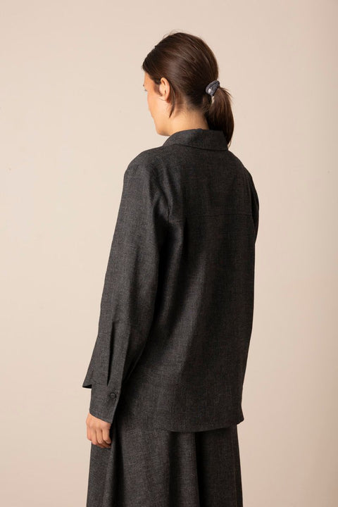 Skjorte - Jaspé Relaxed L/S Shirt Grey