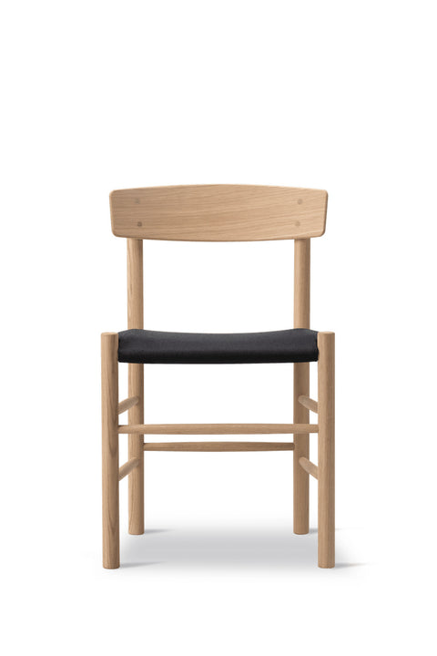 Spisestuestol - J39 Modell 3339 Såpet Eik Canvas Black