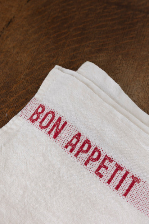 Kjøkkenhåndkle - Bon Appetit White/Red
