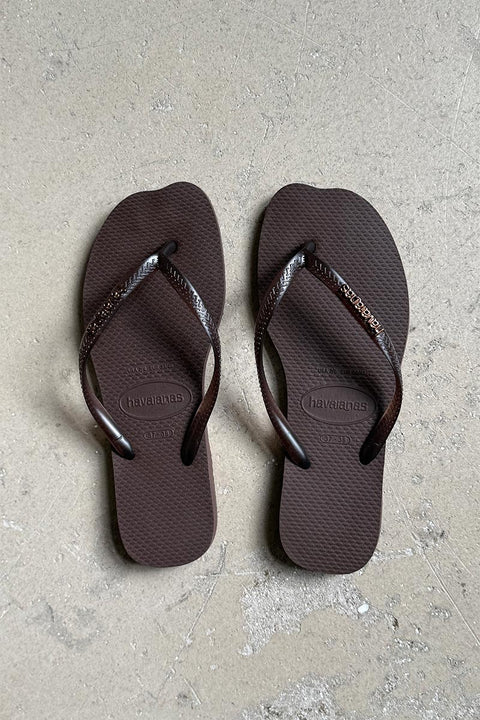 Sandaler - Slim Split Dark Brown