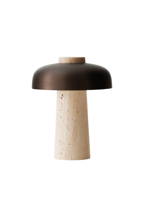 Bordlampe - Reverse Portable Travertine Bronzed Brass