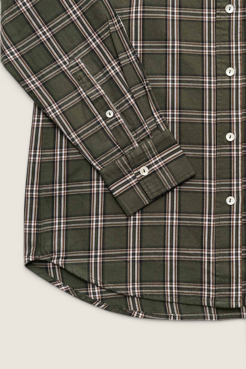 Skjorte - Nico Shirt Green/White Check