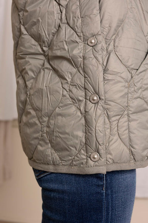 Vest - Military Crew Neck Down Vest Dark Sage Green